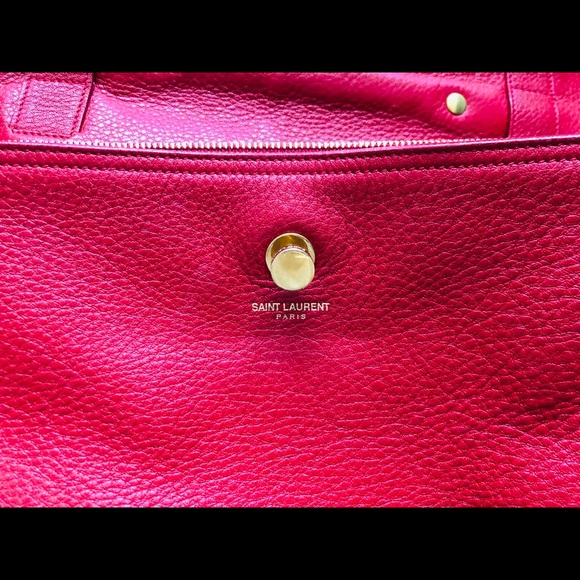YSL Vintage Red Leather Handbag - Picture 5 of 13
